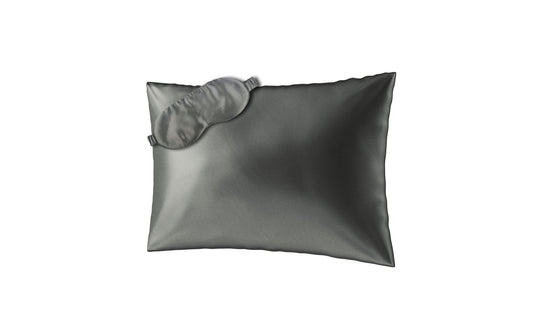 Ailoria | BEAUTY SLEEP (50x70cm) Shadow | 1x Silk pillow case, 1x Sleeping mask