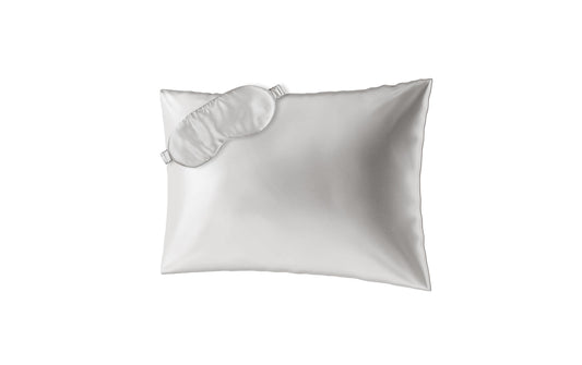 Ailoria | BEAUTY SLEEP (50x70cm) Pearl | 1x Silk pillow case, 1x Sleeping mask