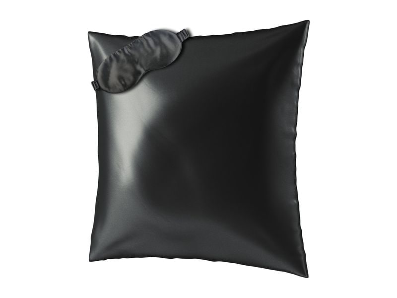 Ailoria | BEAUTY SLEEP (80x80cm) Black | 1x Silk pillow case, 1x Sleeping mask