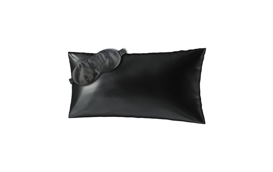 Ailoria | BEAUTY SLEEP (40x80cm) Blackl | 1x Silk pillow case, 1x Sleeping mask