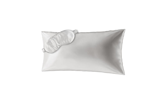 Ailoria | BEAUTY SLEEP (40x80cm) Pearl | 1x Silk pillow case, 1x Sleeping mask