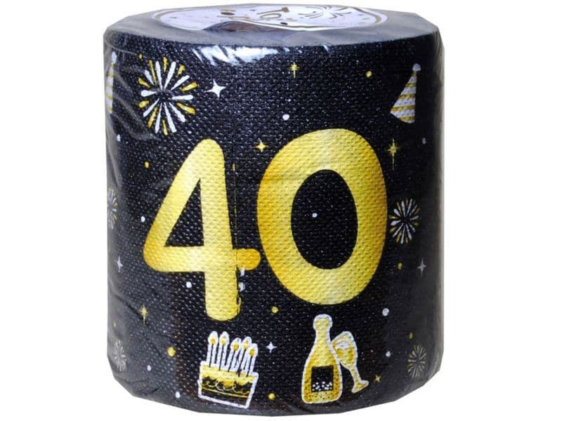 Trendcompany | Scherzartikel | Wc Papier, 40. Geburtstag