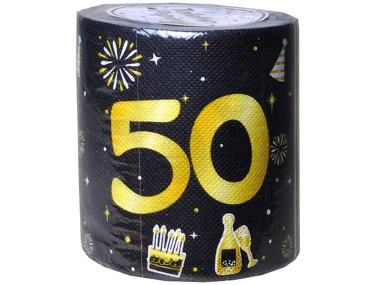 Trendcompany | Scherzartikel | Wc Papier, 50. Geburtstag