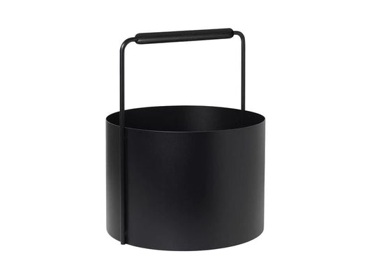 Blomus | Feuerholz Korb Ashi | H 45 cm, Ø 35 cm, Black