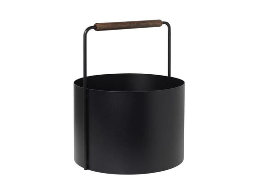 Blomus | Feuerholz Korb Ashi | H 45 cm, Ø 35 cm, Brown