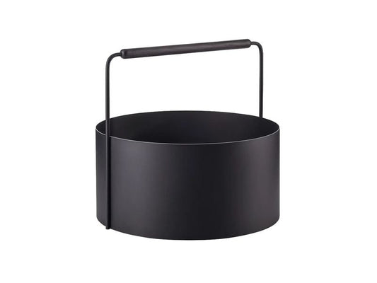 Blomus | Feuerholz Korb Ashi | H 42 cm, Ø 45 cm, Black