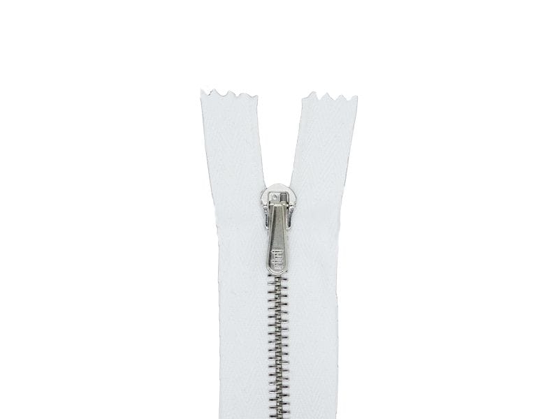 Riri | Reissverschluss | Jeans, Metall, 6 mm, weiss, 16 cm