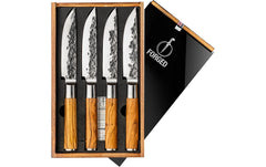 Forged | 4tlg. Steakmesserset XXL | Braun, 4-teilig