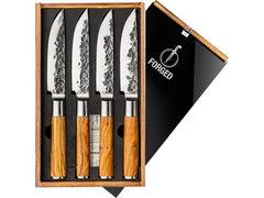 Forged | 4tlg. Steakmesserset XXL | Braun, 4-teilig