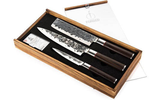 Forged | 3tlg. Sebra Messerset | Japanstahl 440C, 58 HRC