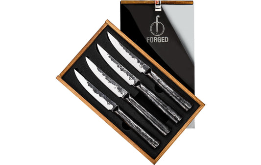 Forged | 4tlg. Brute Steakmesserset | Japanstahl 440C, 58 HRC