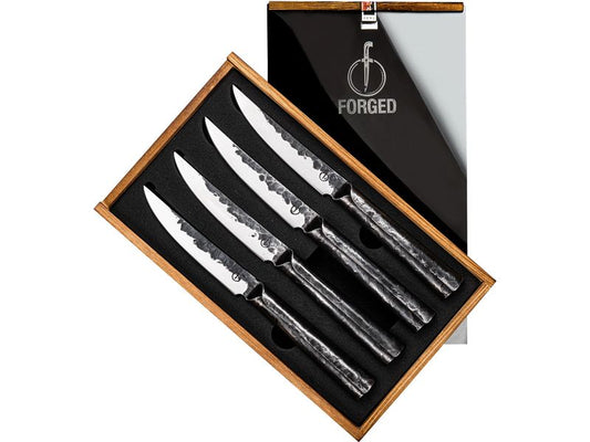 Forged | 4tlg. Brute Steakmesserset | Japanstahl 440C, 58 HRC