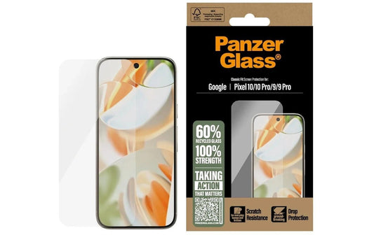 Panzerglass | Clear Glass | Pixel 10 / 10 Pro / 9 / 9 Pro