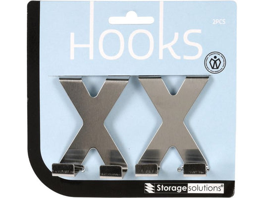 Nize | WL Wandhaken Doppelt Edelstahl | 7x5x3cm