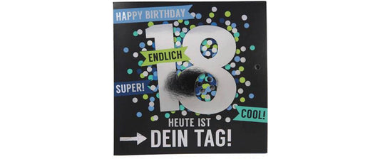 Depesche | Zahlenkarten mit Musik | Geburtstag, 18 Jahre