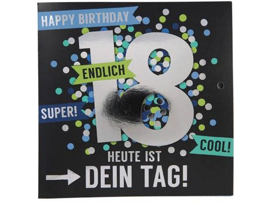 Depesche | Zahlenkarten mit Musik | Geburtstag, 18 Jahre
