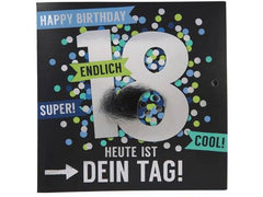 Depesche | Zahlenkarten mit Musik | Geburtstag, 18 Jahre