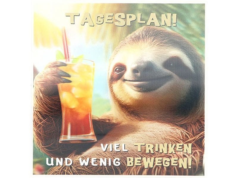 Depesche | 3D Musikkarten | Geburtstag, Faultier - Tagesplan