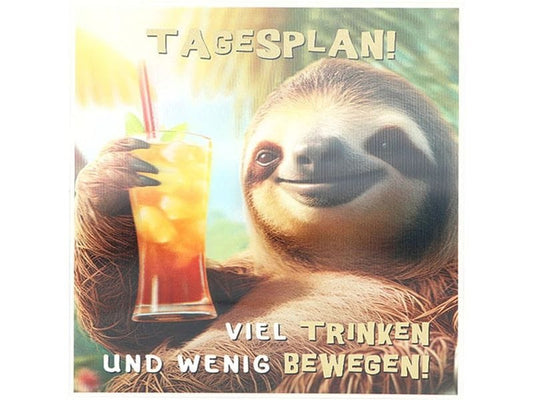 Depesche | 3D Musikkarten | Geburtstag, Faultier - Tagesplan
