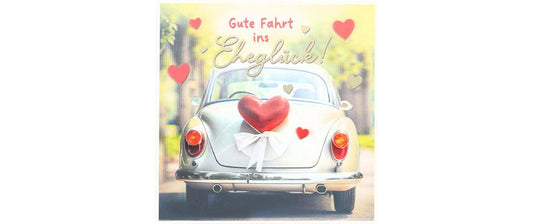 Depesche | 3D Musikkarten | Hochzeit, Gute Fahrt ins Eheglück