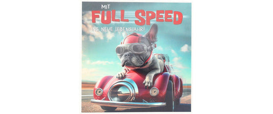 Depesche | 3D Musikkarten | Geburtstag, Mops - Full Speed