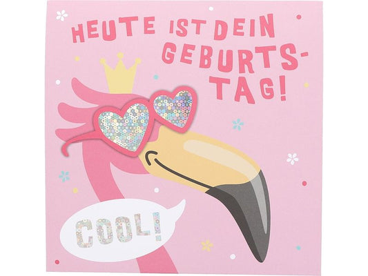 Depesche | Musikkarten Pop Up | Geburtstag, Flamingo cool
