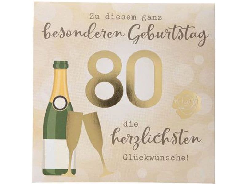 Depesche | Musikkarten Pop Up | Geburtstag, 80 Jahre