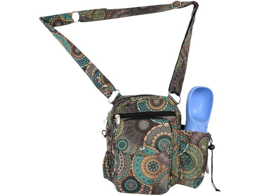 Nijens | Gassi-Tasche Konstanz | Mandala-Druck in Grüntönen