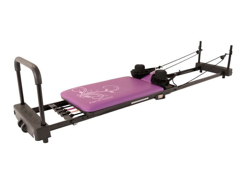 Aero Pilates | AeroPilates Reformer 435 Plus | with Flared Foot Bar, Black cushion