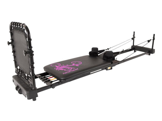 Aero Pilates | AeroPilates Reformer 435 Plus | with Flared Foot Bar, Purple cushion
