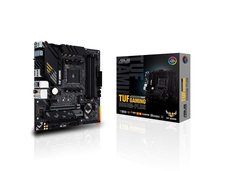 ASUS | TUF GAMING B550M-PLUS, mATX, AM4 | AMD B550, 4x DDR4, PCI-E 4.0/3.0