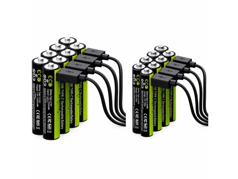 Verico | LoopEnergy AA+AAA, 8+8 Kit, USB-C | 1.5V Akku Li-Ion, 1700mAh, 600mAh