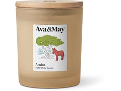 AVA & MAY | Duftkerze Aruba, 220 gr | Brenndauer 56h, 100% pflanzlicher Wachs