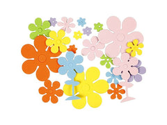 Creativ Company | Aufkleber | Blumen, Moosgummi, 10-60 mm, 2 mm, 100 Stk