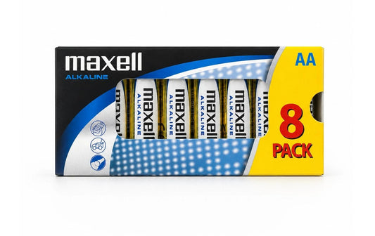 Maxell | Batterie Alkaline AA, 1.5V, 8Stk | 8 Stück, Vollkartonverpackung, vergl. LR06