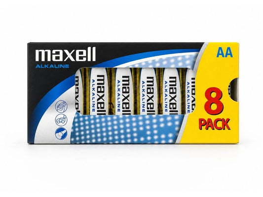 Maxell | Batterie Alkaline AA, 1.5V, 8Stk | 8 Stück, Vollkartonverpackung, vergl. LR06