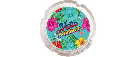 Dameco | Aschenbecher Hello Summer | 10x3.5 cm (DxH), Glas