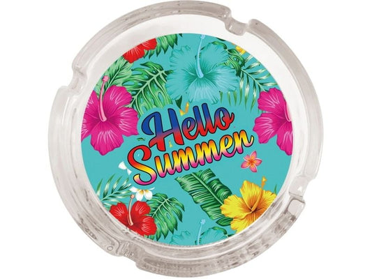 Dameco | Aschenbecher Hello Summer | 10x3.5 cm (DxH), Glas