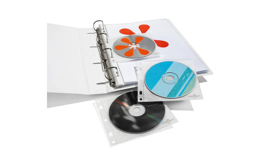 DURABLE | CD/DVD Zeigetaschen, 10 Stk | für 1 CD/DVD mit Booklet od. 2 CD/DVD