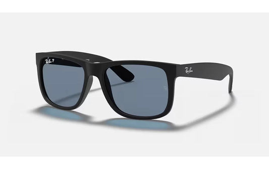 Ray-Ban | JUSTIN, RUBBER BLACK | Sonnenbrille, Lens DARK BLUE