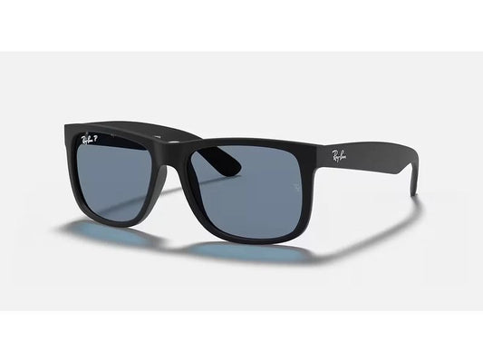 Ray-Ban | JUSTIN, RUBBER BLACK | Sonnenbrille, Lens DARK BLUE