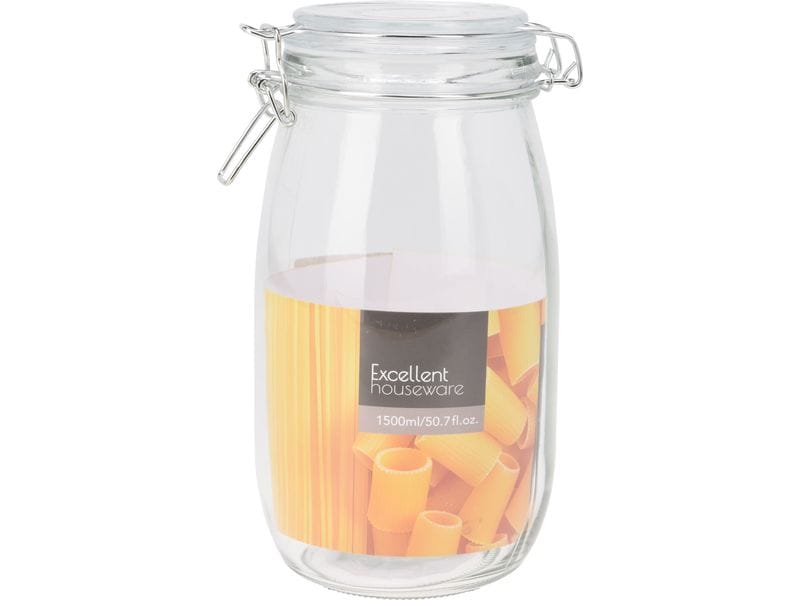 Nize | WL Einmachglas 1.5 L | glass metal clips