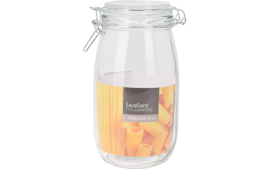 Nize | WL Einmachglas 1.5 L | glass metal clips