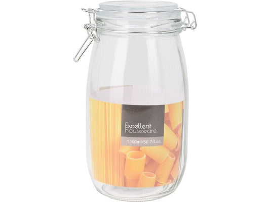 Nize | WL Einmachglas 1.5 L | glass metal clips