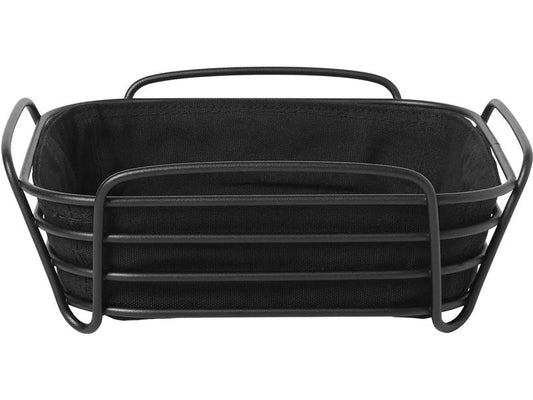Blomus | Brotkorb Delara L | H 9 cm, B 26 cm, T 26 cm, Black