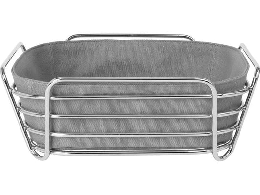 Blomus | Brotkorb Delara L verchromt | H 9,5 cm, B 26 cm, T 26 cm, Taupe