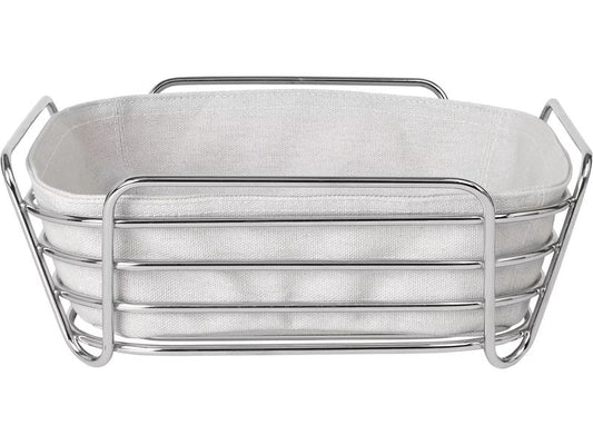 Blomus | Brotkorb Delara L verchromt | H 9,5 cm, B 26 cm, T 26 cm, Moonbeam