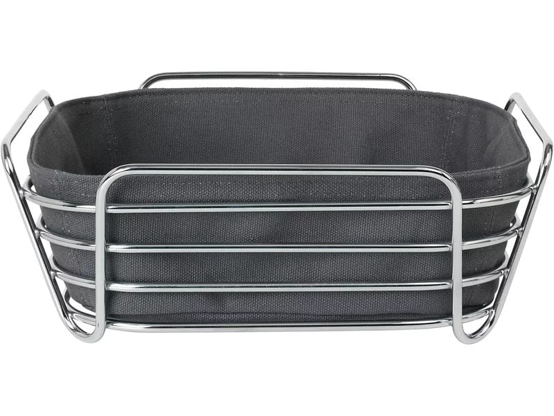 Blomus | Brotkorb Delara L verchromt | H 9,5 cm, B 26 cm, T 26 cm, Magnet