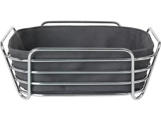 Blomus | Brotkorb Delara L verchromt | H 9,5 cm, B 26 cm, T 26 cm, Magnet