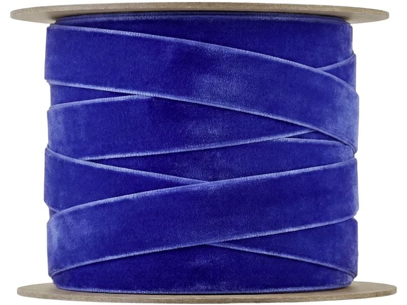 Blomus | Geschenkband JUHLA S Velvet | 1 cm x 5 m, Mazarine Blue